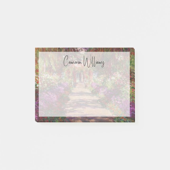 Claude Monet | A Pathway in Monet's Garden Post-it Notes (Front)