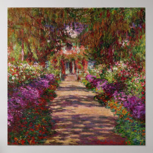 Claude Monet   A Pathway in Monet's Garden Poster
