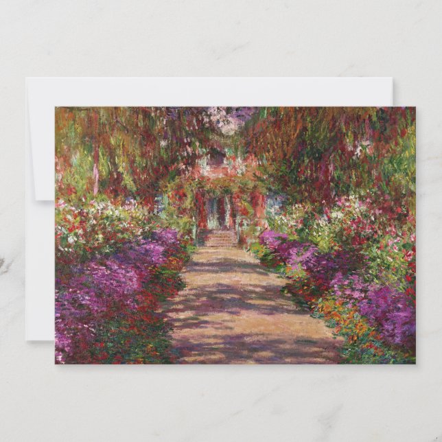Claude Monet | A Pathway in Monet's Garden Thank You Card (Front)