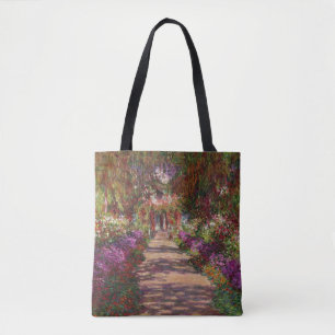 Claude Monet A Pathway in Monet's Garden Tote Bag