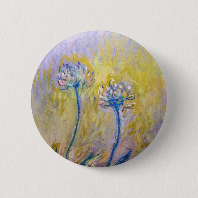 Claude Monet - Agapanthus 6 Cm Round Badge (Front)