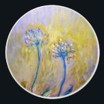 Claude Monet - Agapanthus Ceramic Knob<br><div class="desc">Agapanthus,  close-up (Les Agapanthes) - Claude Monet,  1914-1917</div>