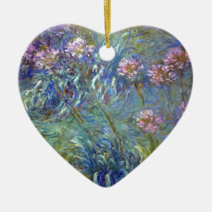 Claude Monet Agapanthus Ceramic Tree Decoration