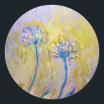 Claude Monet - Agapanthus Classic Round Sticker<br><div class="desc">Agapanthus,  close-up (Les Agapanthes) - Claude Monet,  1914-1917</div>