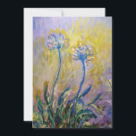 Claude Monet - Agapanthus Invitation<br><div class="desc">Agapanthus,  close-up (Les Agapanthes) - Claude Monet,  1914-1917</div>