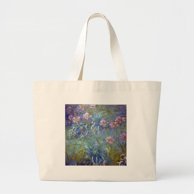 Claude Monet Agapanthus Large Tote Bag (Front)