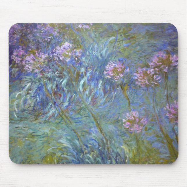 Claude Monet Agapanthus Mouse Mat (Front)