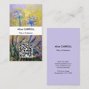 Claude Monet - Agapanthus - QR Code Business Card