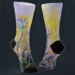 Claude Monet - Agapanthus Socks<br><div class="desc">Agapanthus,  close-up (Les Agapanthes) - Claude Monet,  1914-1917</div>