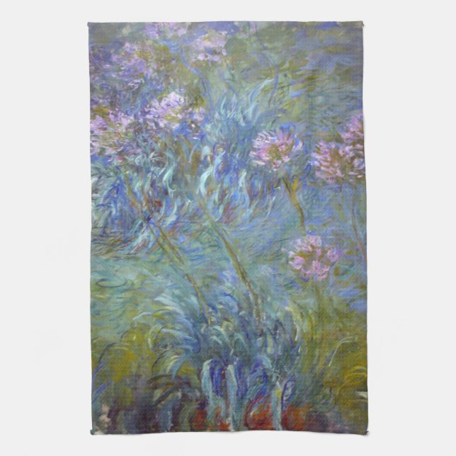 Claude Monet Agapanthus Tea Towel (Vertical)