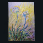 Claude Monet - Agapanthus Tea Towel<br><div class="desc">Agapanthus,  close-up (Les Agapanthes) - Claude Monet,  1914-1917</div>