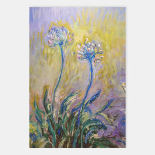 Claude Monet - Agapanthus Wrapping Paper Sheet