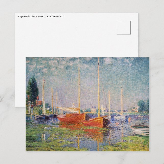 Claude Monet - Argenteuil Postcard (Front/Back)
