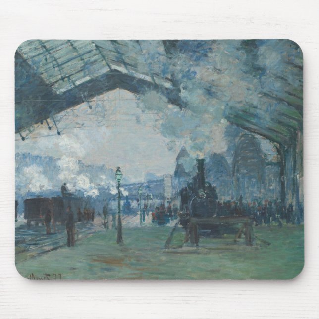 Claude Monet – Arrival of the Normandy Train Mouse Mat (Front)
