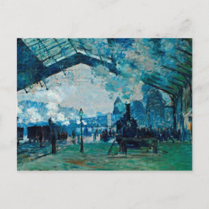 Claude Monet - Arrival Of The Normandy Train Postcard