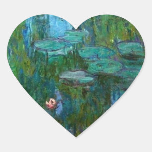 Claude Monet Artist Painter Destiny Gifts Heart Sticker