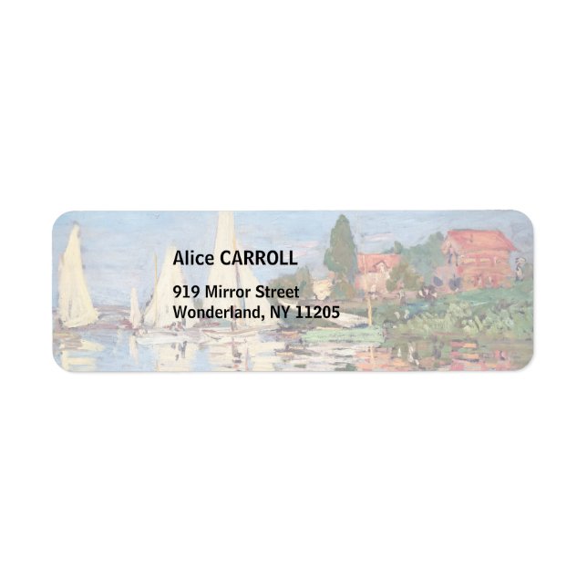 Claude Monet artwork - Regattas at Argenteuil (Front)