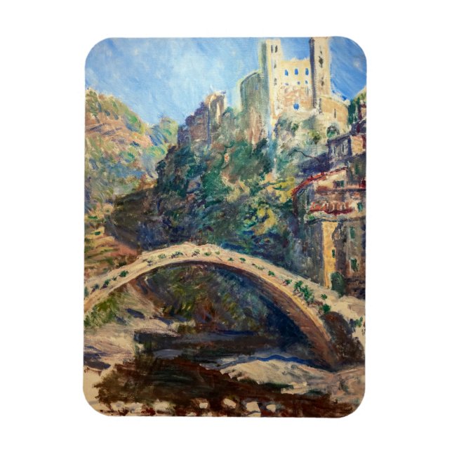 Claude Monet artwork - The Castle of Dolceacqua Magnet (Vertical)