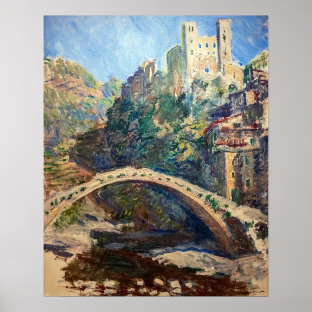 Claude Monet artwork - The Castle of Dolceacqua Poster (Front)