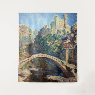Claude Monet artwork - The Castle of Dolceacqua Tapestry