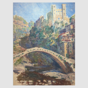 Claude Monet artwork - The Castle of Dolceacqua Tissue Paper