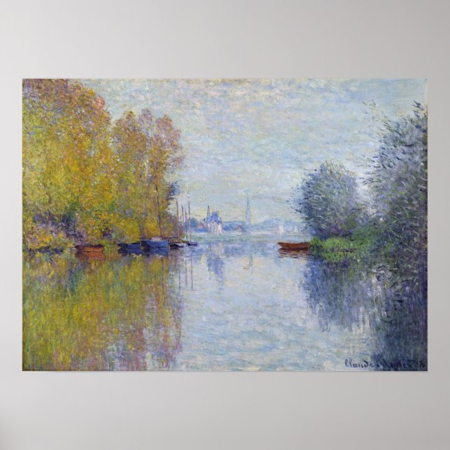 Claude Monet Autumn on the Seine, Argenteuil Poster (Front)