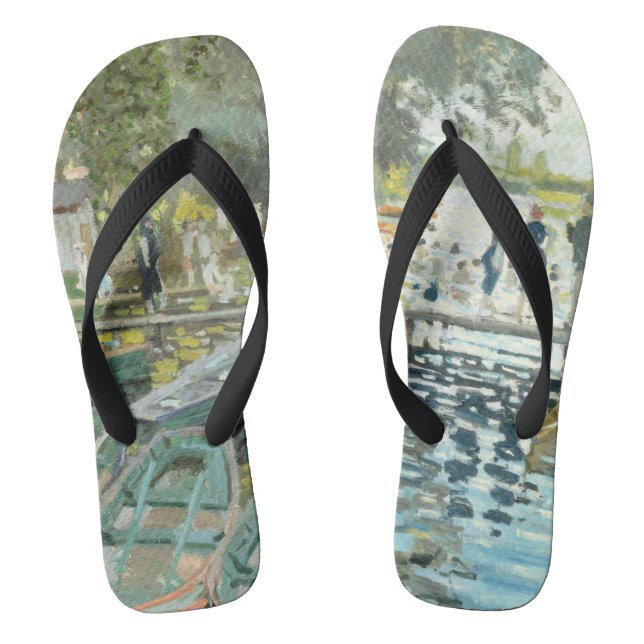 Claude Monet. Bathers at La Grenouillère Flip Flops (Footbed)