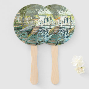 Claude Monet. Bathers at La Grenouillère Hand Fan