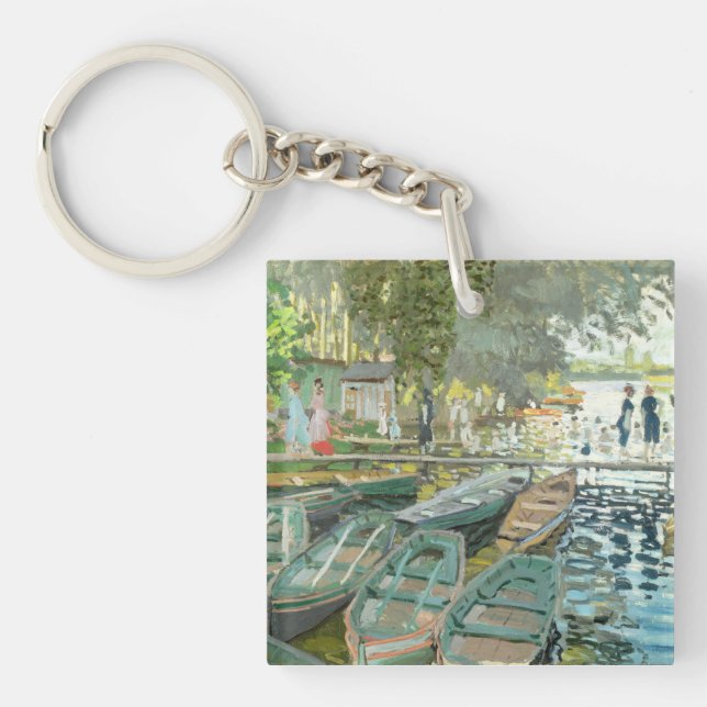 Claude Monet. Bathers at La Grenouillère Key Ring (Front)