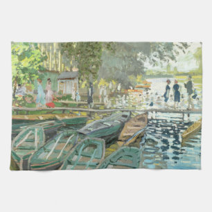 Claude Monet. Bathers at La Grenouillère Tea Towel