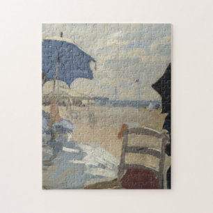Claude Monet Beach Scene Jigsaw Puzzle