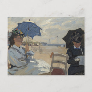 Claude Monet Beach Scene Postcard