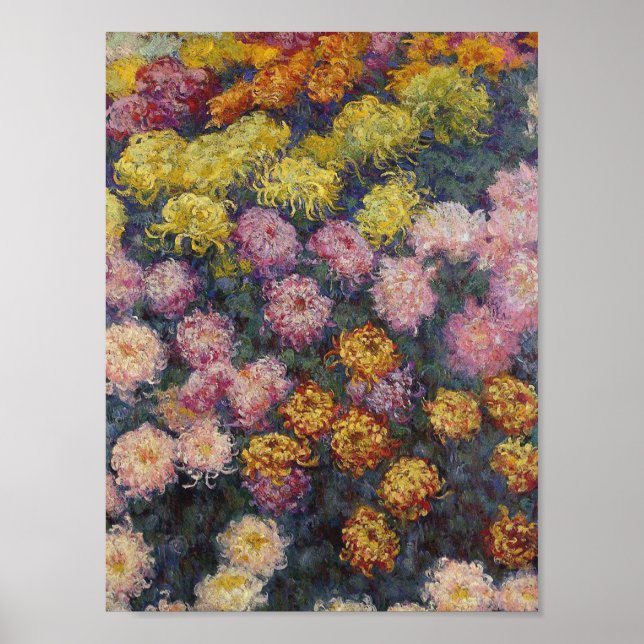Claude Monet - Bed Of Chrysanthemums Poster (Front)
