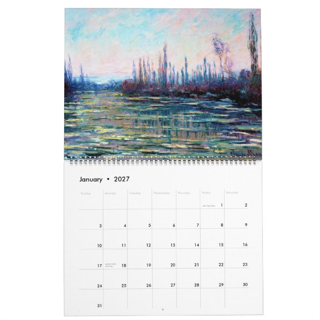 Claude Monet best fine art painting calendar 2014 (Jan 2027)