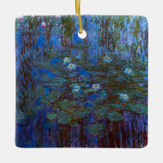 Claude Monet - Blue Water Lilies Ceramic Ornament (Front)