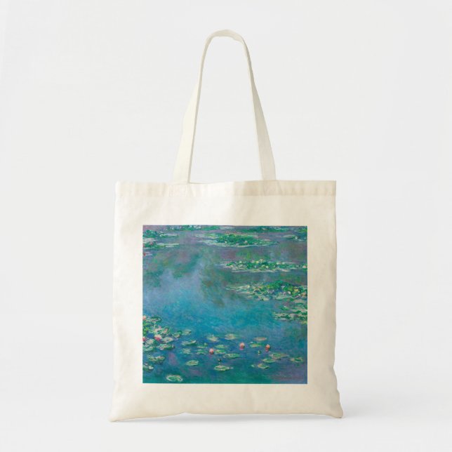 Claude Monet Blue Water Lilies Classic Tote Bag (Front)
