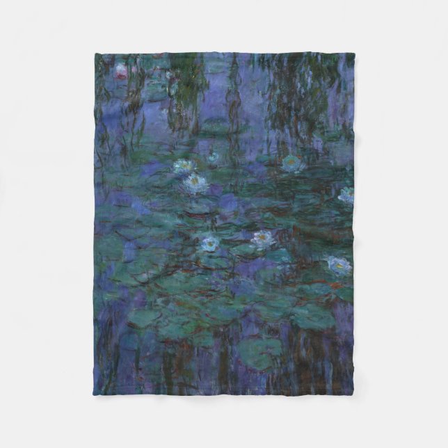 Claude Monet - Blue Water Lilies Fleece Blanket (Front)