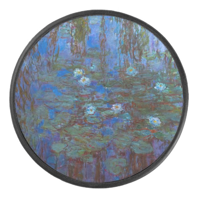 Claude Monet - Blue Water Lilies Hockey Puck (Front)
