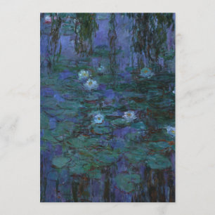 Claude Monet - Blue Water Lilies Invitation