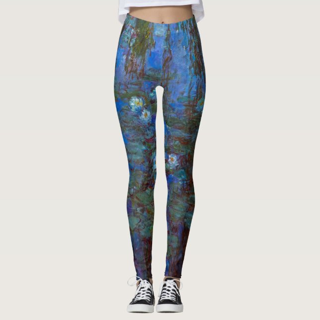 Claude Monet - Blue Water Lilies Leggings (Front)