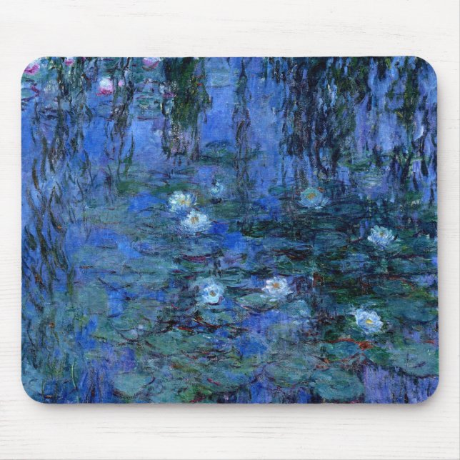 Claude Monet Blue Water Lilies Mouse Mat (Front)