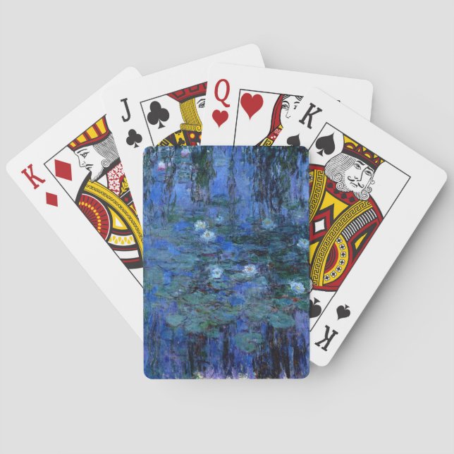 Claude Monet Blue Water Lilies Playing Cards (Back)