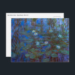 Claude Monet - Blue Water Lilies Postcard<br><div class="desc">Blue Water Lilies / Nympheas Bleus by Claude Monet in 1916-1919</div>