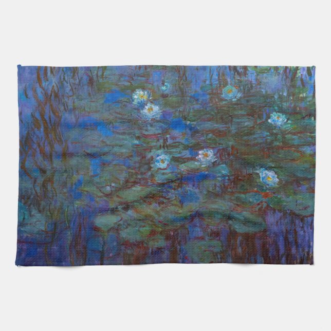 Claude Monet - Blue Water Lilies Tea Towel (Horizontal)