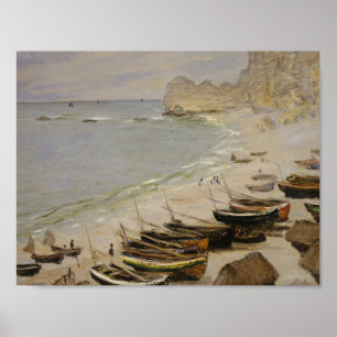 Claude Monet - Boat On The Beach At Etretat Poster