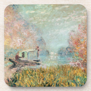 Claude Monet Boat Studio on the Seine Coaster