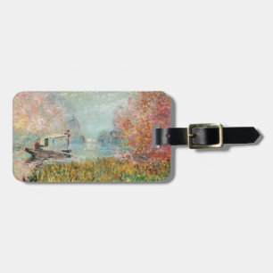 Claude Monet Boat Studio on the Seine Luggage Tag