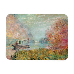 Claude Monet    Boat Studio on the Seine Magnet