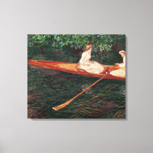 Claude Monet   Boating on the river Epte Canvas Print