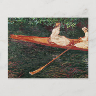 Claude Monet Boating on the river Epte Postcard
